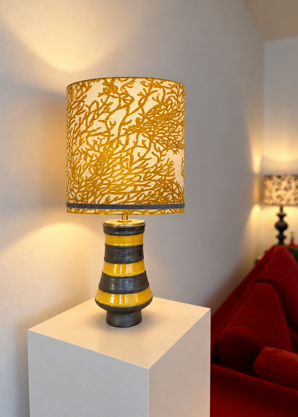 DDR Design: VEB Strehla Vase upgecykelt zu Tischlampe 