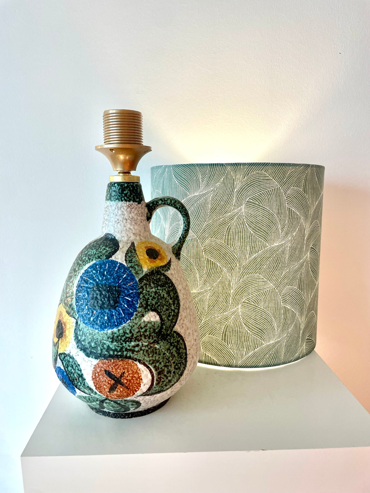 Seltene Vase von Ruscha - Design Kurt Tschörner - zu Tischlampe upgecykelt