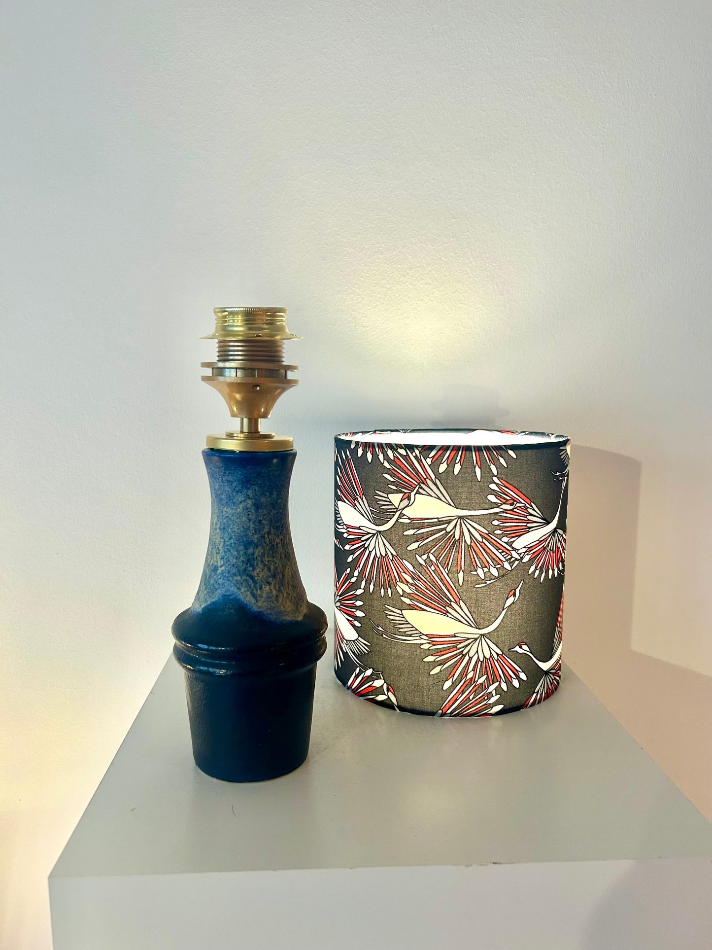 Scheurich Tischlampe mir Kranich-Motiv