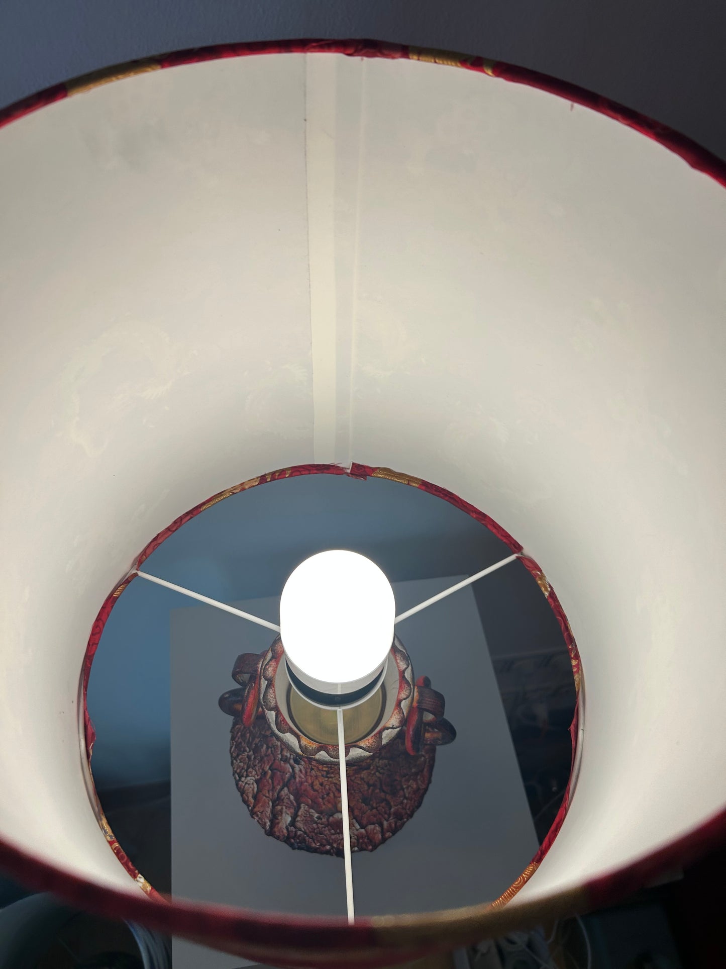 Brutalist Fat Lava Lamp with Dragon Shade