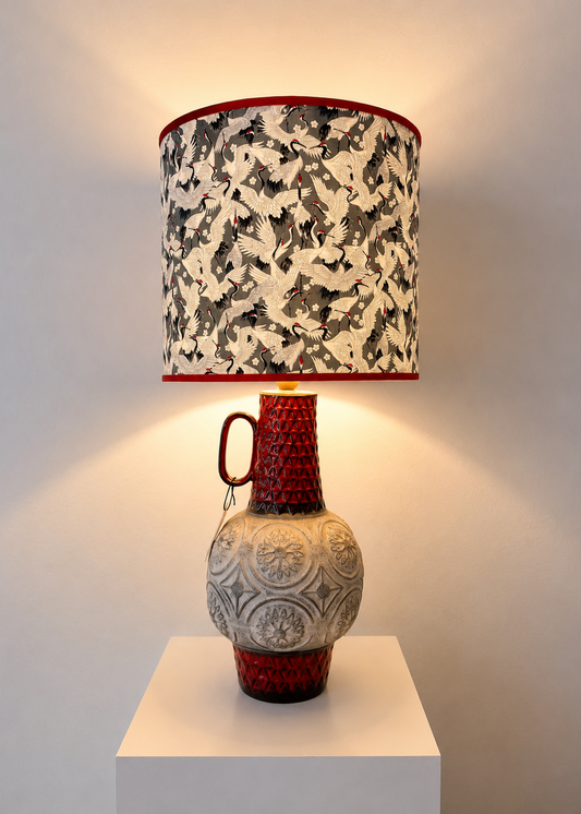 Große Fat Lava Tischlampe aus Bay Reliefvase von Bodo Mans