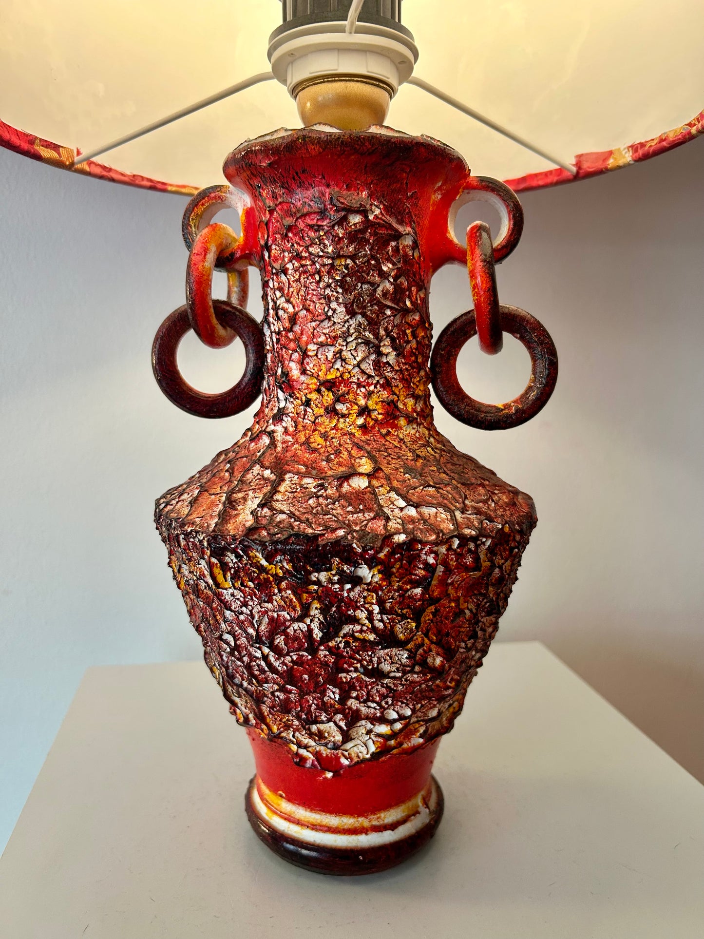 Brutalist Fat Lava Lamp with Dragon Shade