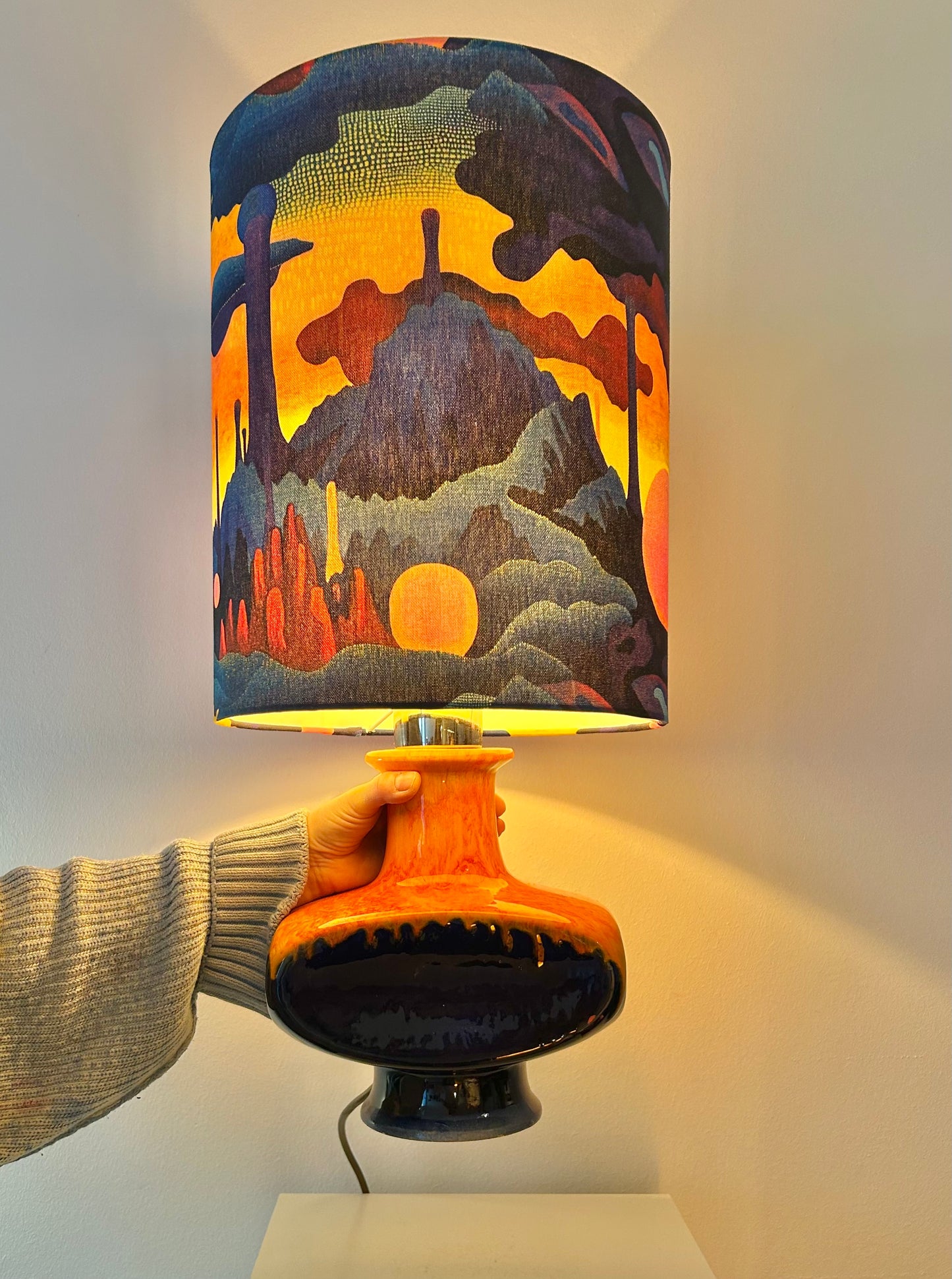 Pop Art Lamp PAN Ceramic with Space Age Shade