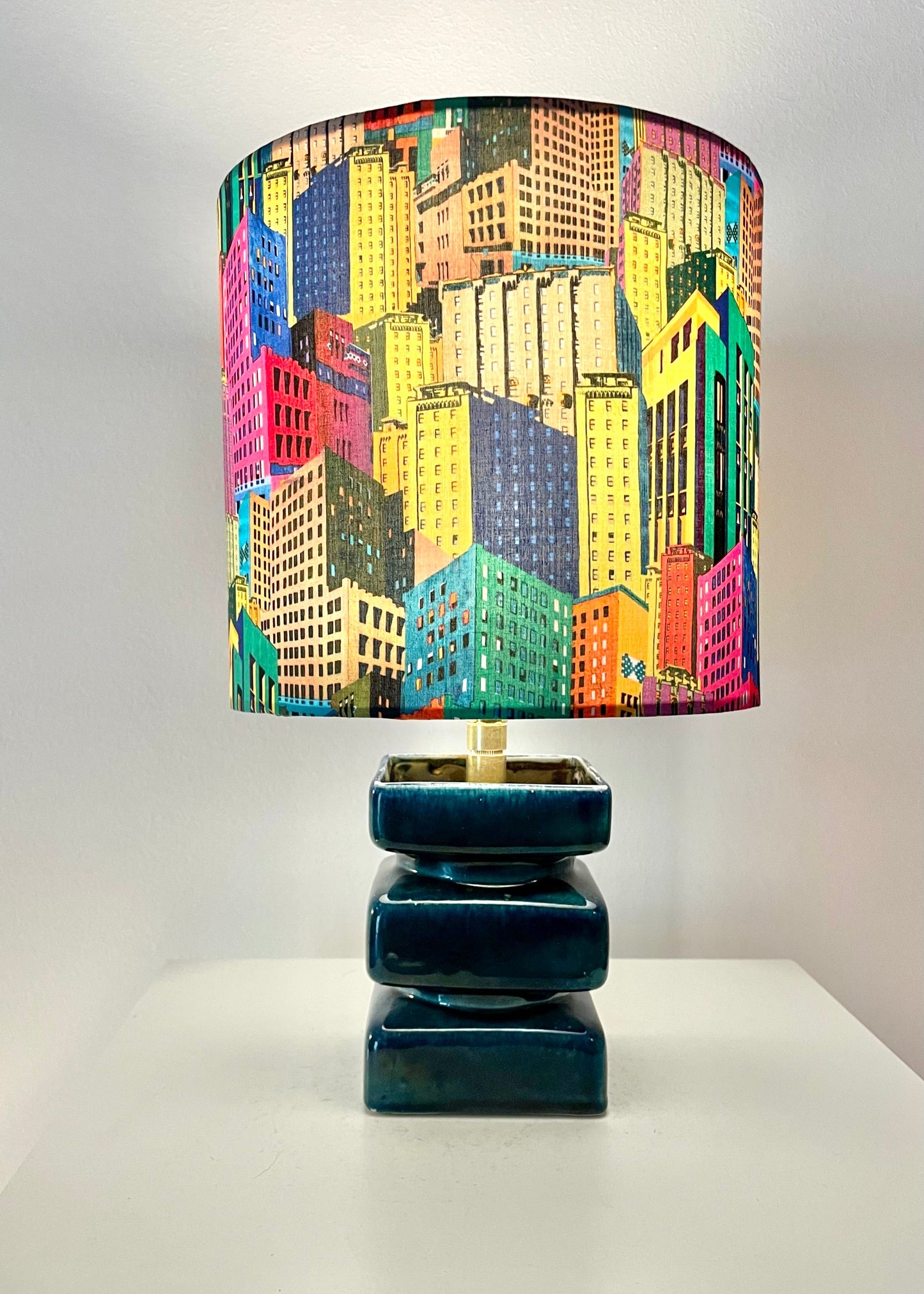 Upgecykelte Tischlampe aus Cari Zalloni Vase 60er Jahre