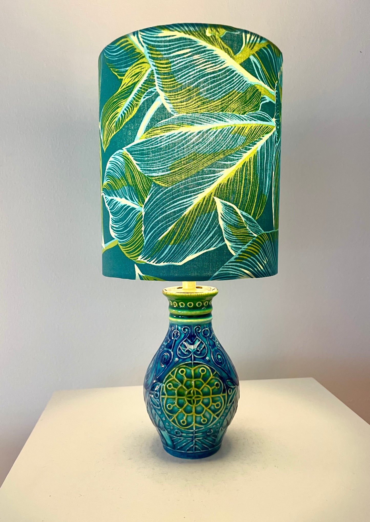 Kleine Tischlampe aus Bay Keramik Vase  -Design Bodo Mans - West German Pottery