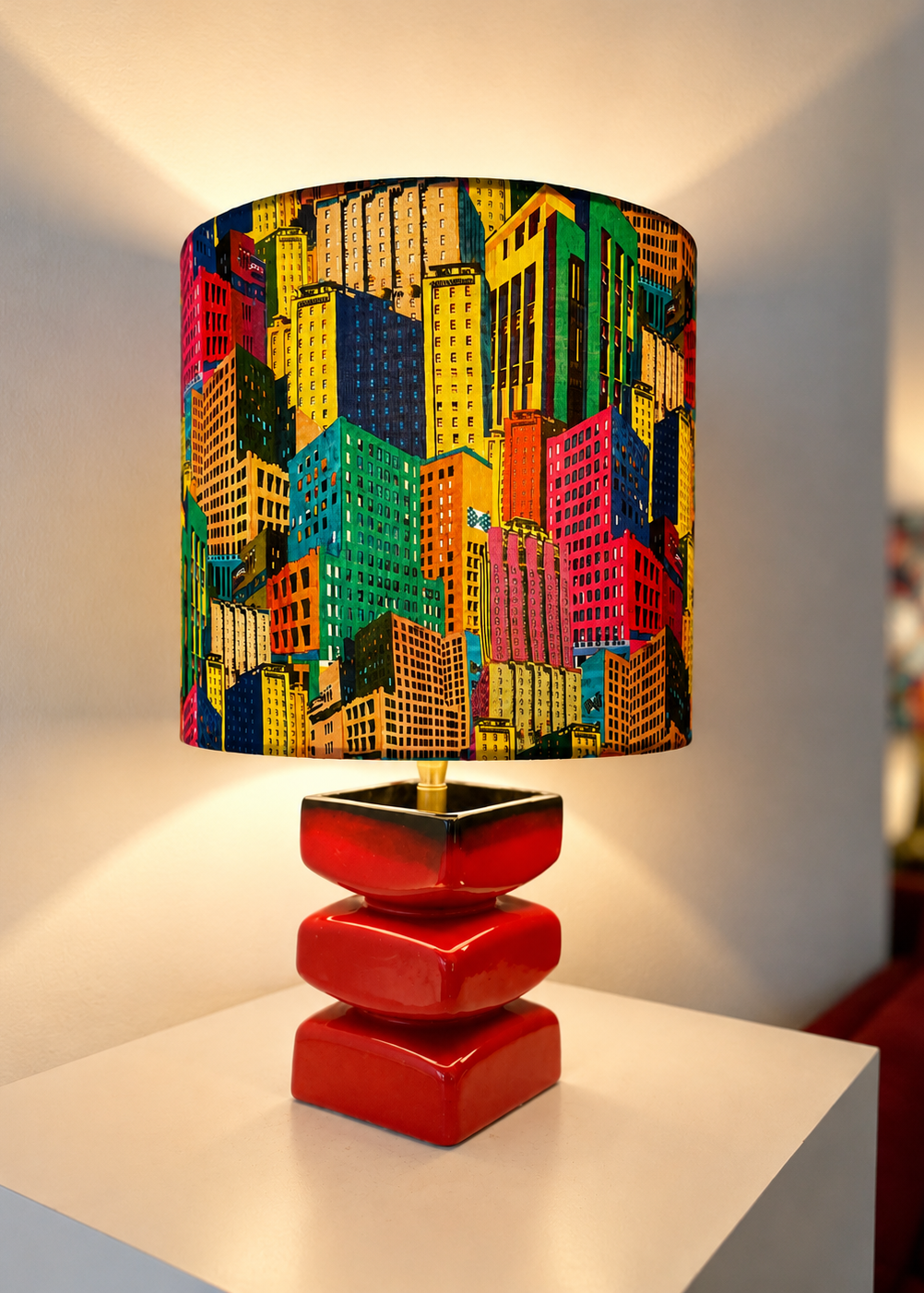Upgecykelte Tischlampe aus Cari Zalloni Vase 60er Jahre