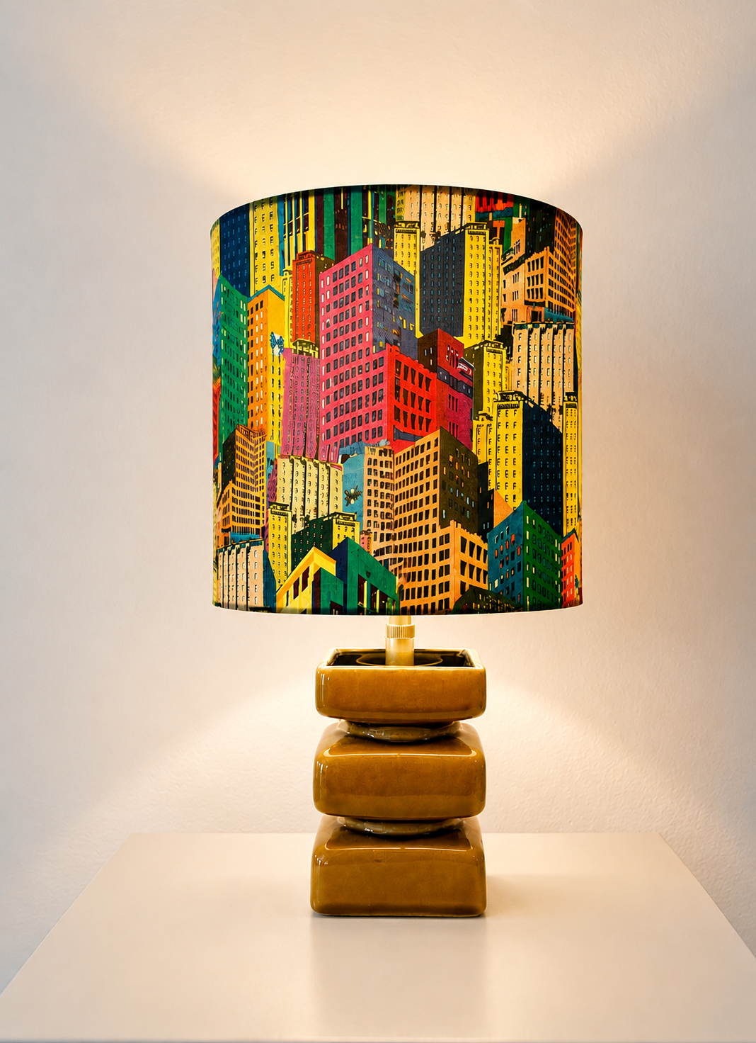 Upgecycelte Tischlampe – Cityscape Collection - einer originalen Keramikvase von Cari Zalloni, einem der bedeutenden Designer der deutschen Nachkriegsmoderne