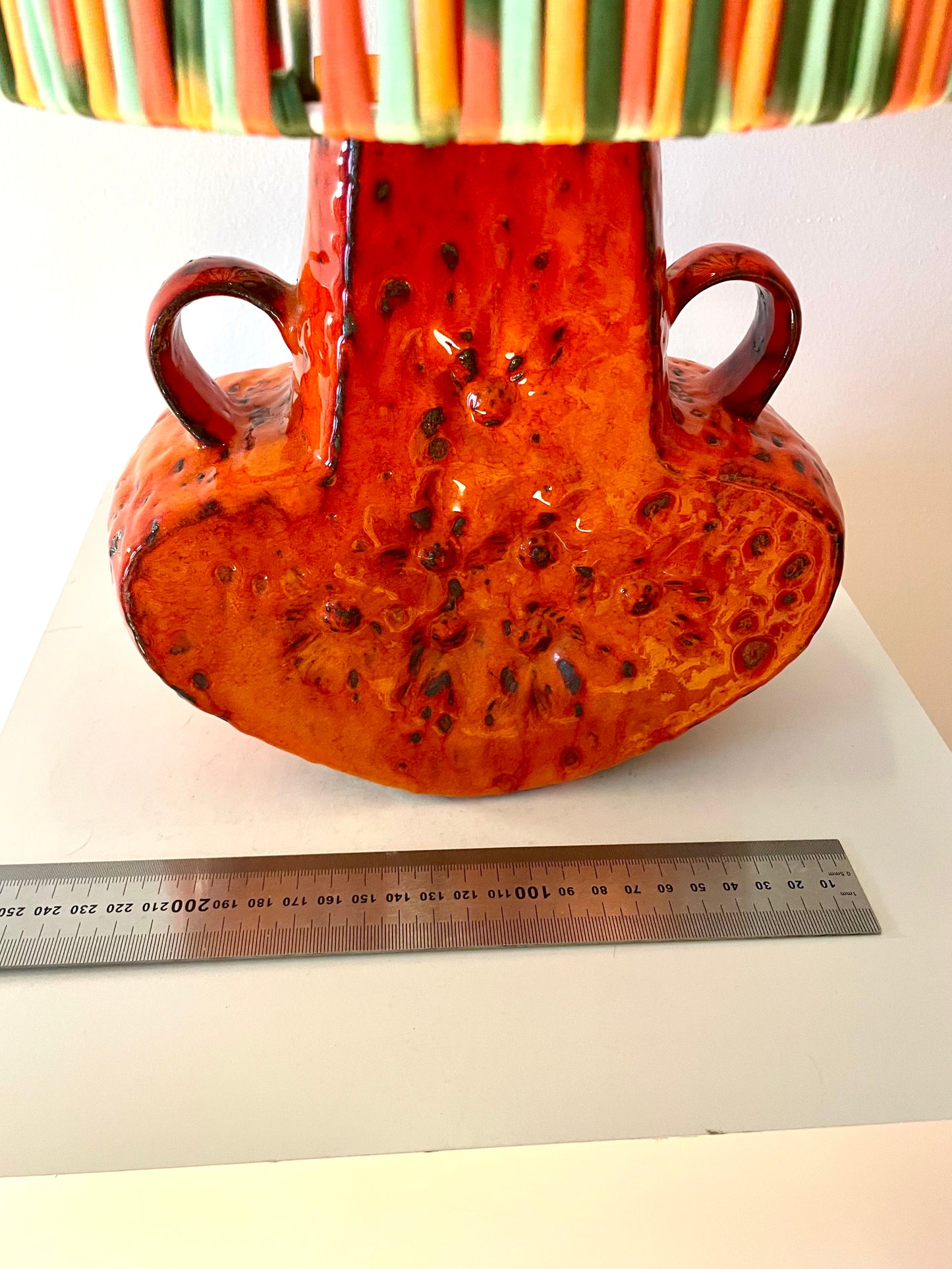 70er Jahre Pop Art Tischlampe - Upcycling West German Pottery