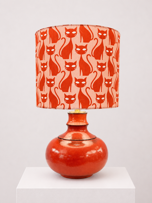 70s MCM Accent Lamp Made from Jasba Vase