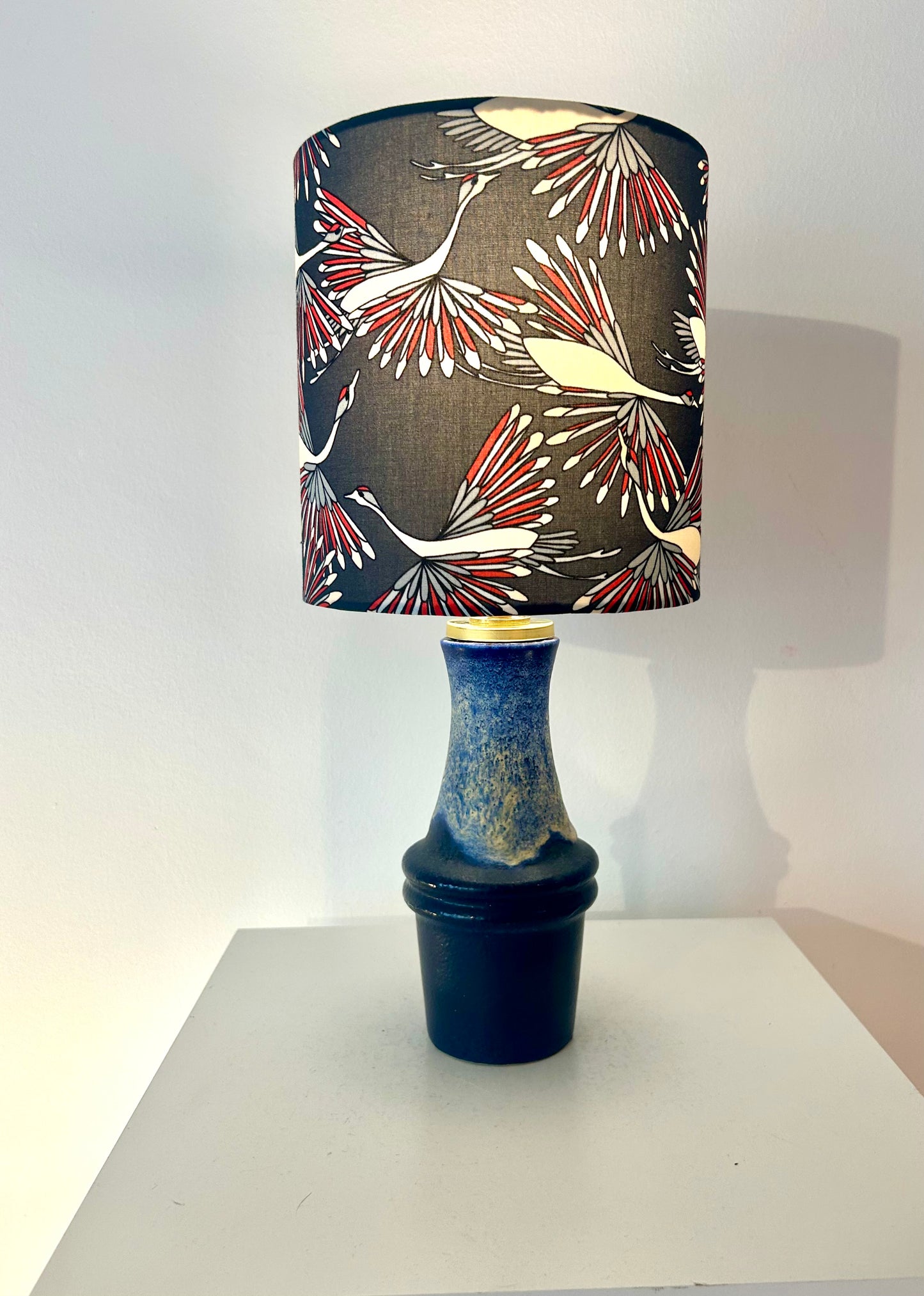 Scheurich Tischlampe mir Kranich-Motiv