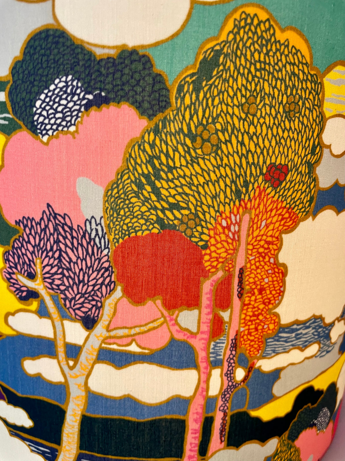 Tischlampe aus Mid Century Vase von Cari Zalloni für Steuler - Liberty London Stoff