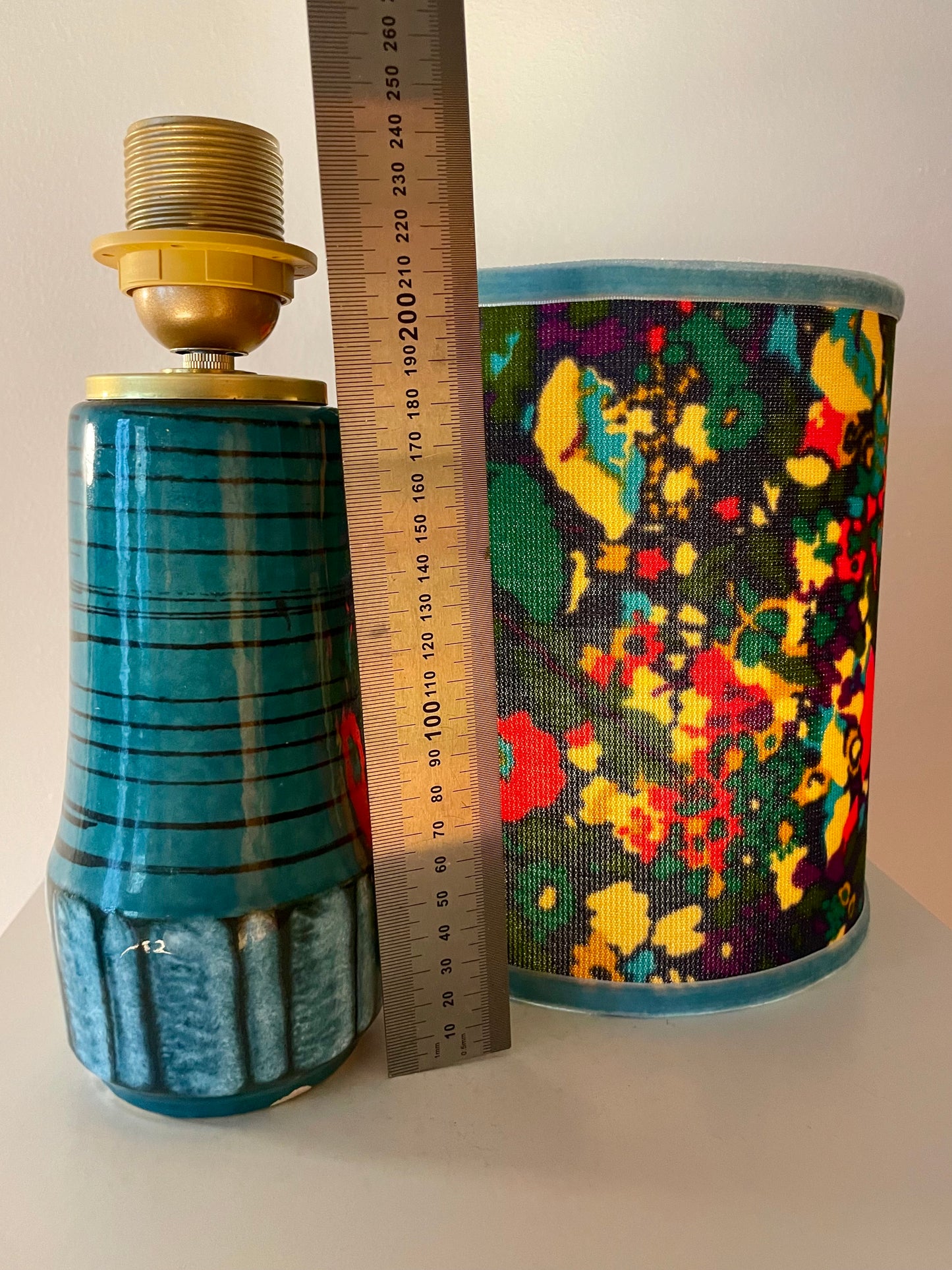 Kabellose Tischlampe aus Original Scheurich 70er Jahre Keramik