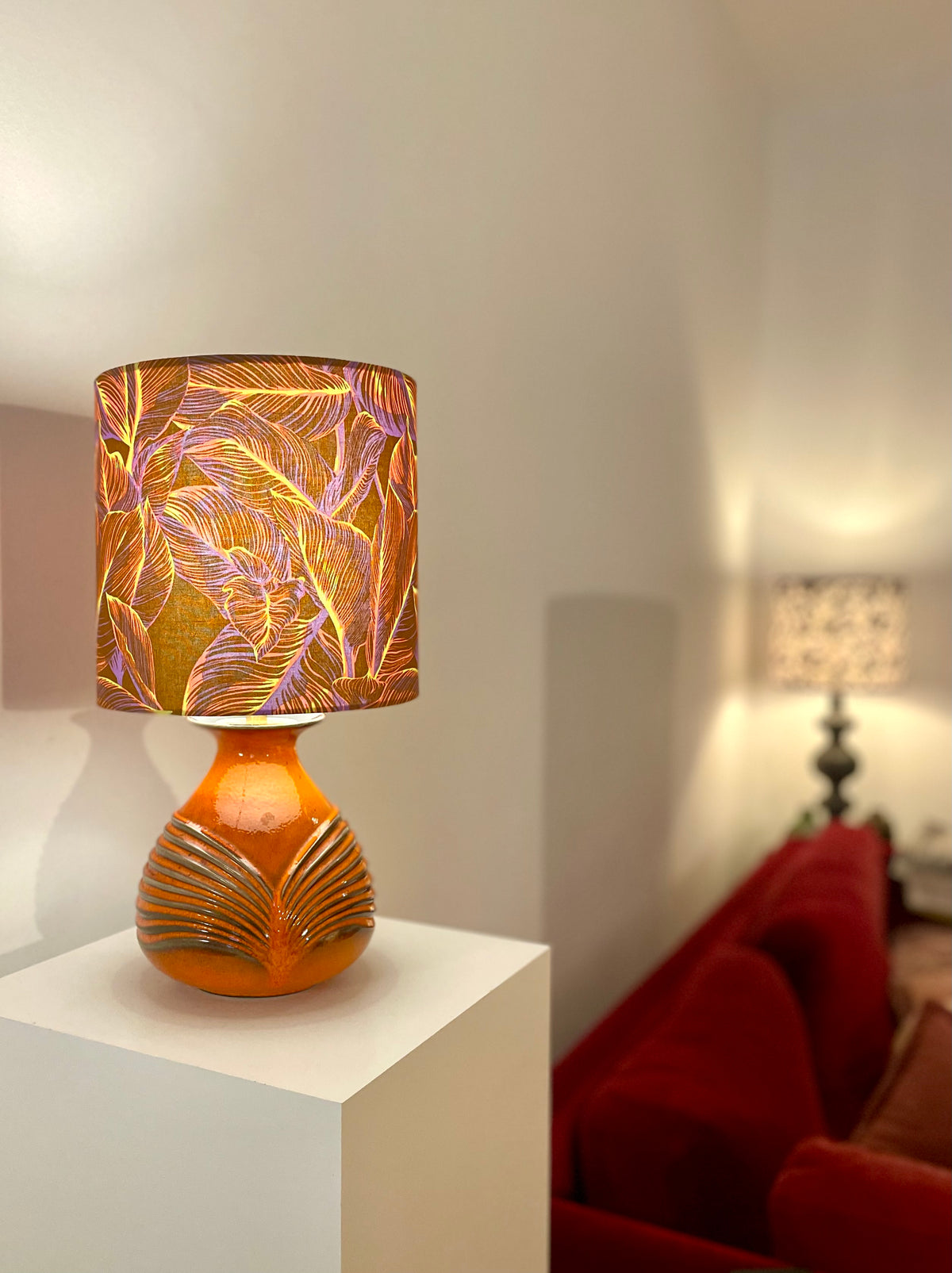 Upgecykelte Vasenlampe aus Cari Zalloni Vase von Fohr - West German Pottery