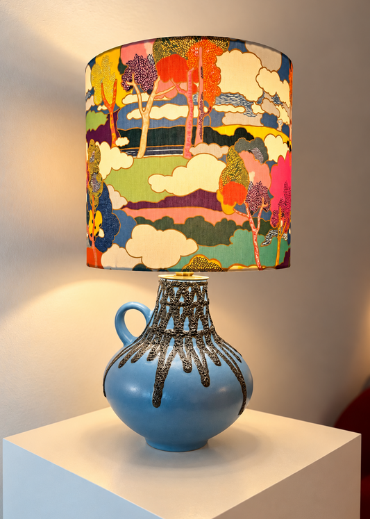 Tischlampe aus West German Pottery Fohr Vase - Fat Lava Dekor