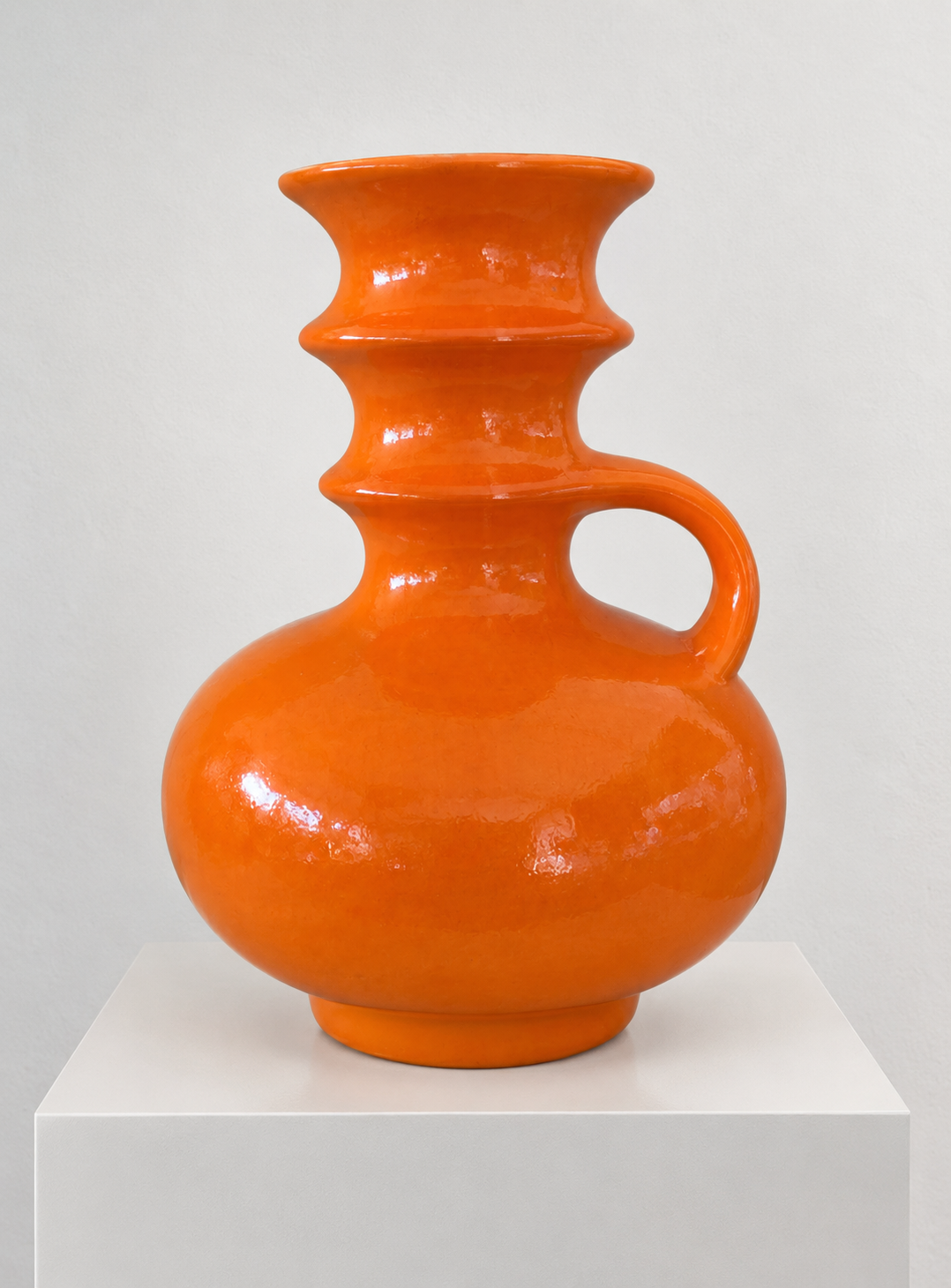 Pop Art Tischlampe aus oranger Cari Zalloni Vase