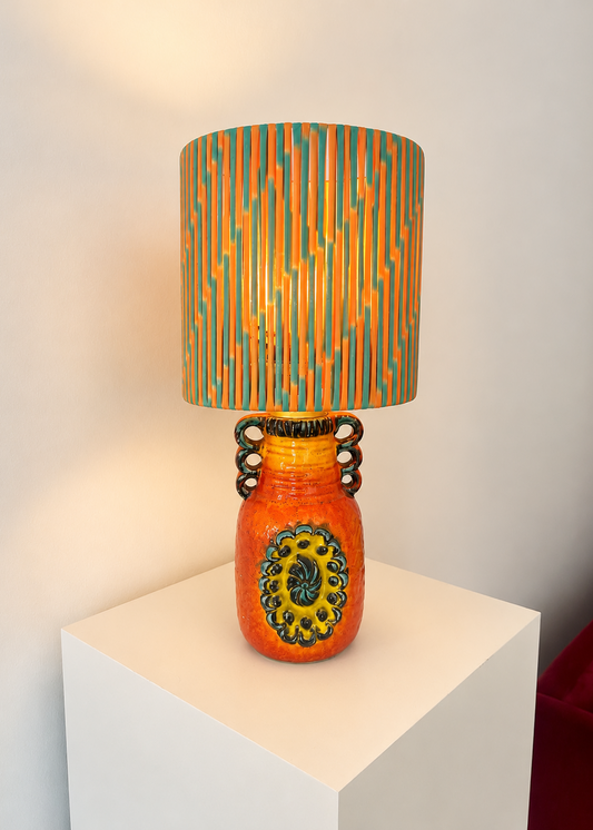 Kabellose Tischlampe Upcycling aus original Dümler & Breiden Vase - 70er Jahre