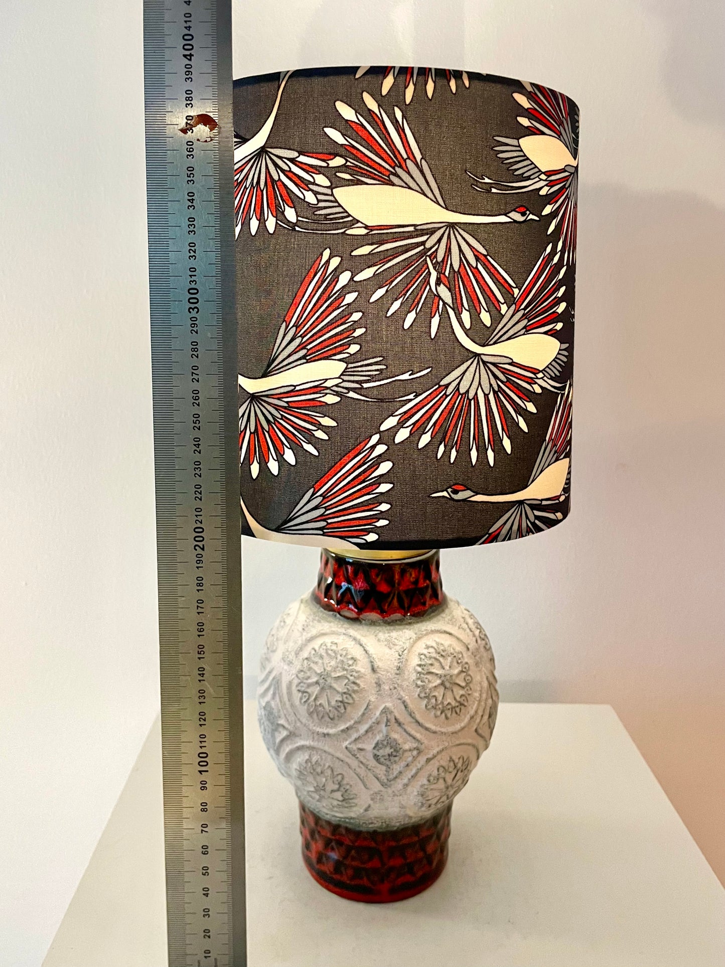 Kabellose Tischlampe 60er Jahre aus Bay Keramik Vase - Design Bodo Mans