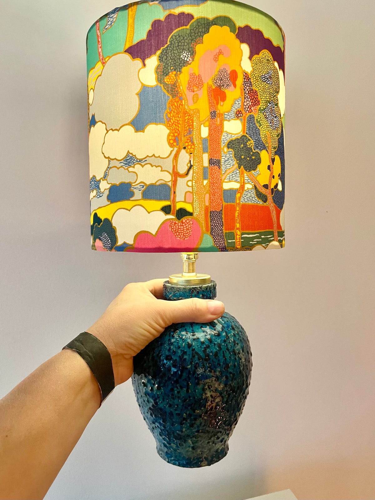 The Archive Collection: Kleine Marei Akkuleuchte mit Liberty-Stoff „Prospect Road“