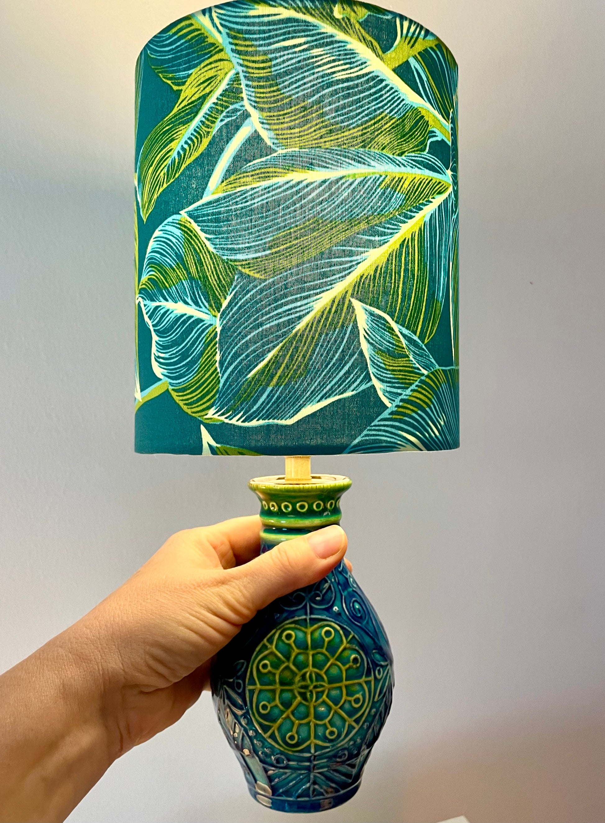 Kleine Tischlampe aus Bay Keramik Vase  -Design Bodo Mans - West German Pottery