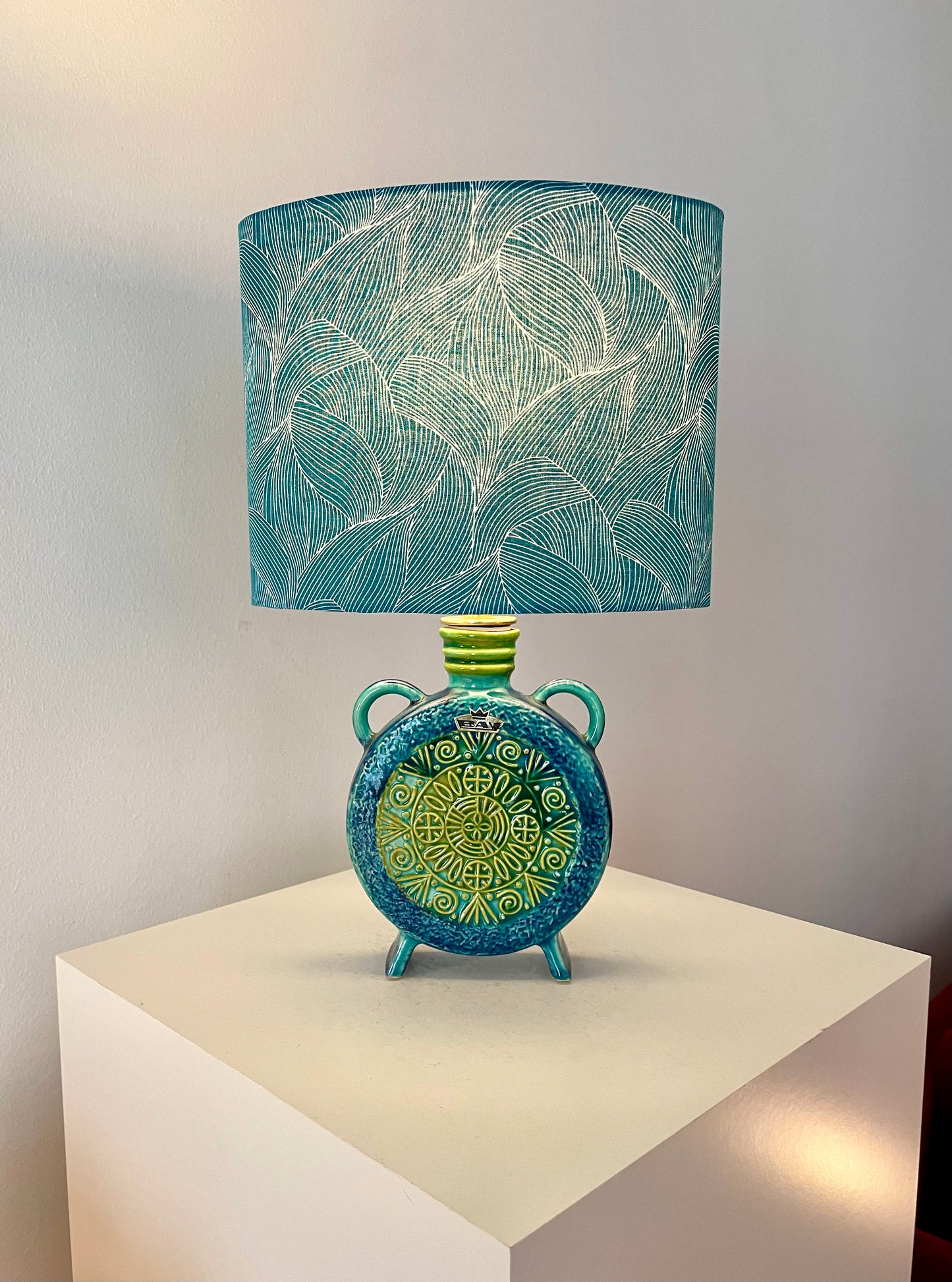 Kleine Tischlampe aus Bay Keramik Vase  -Design Bodo Mans - West German Pottery