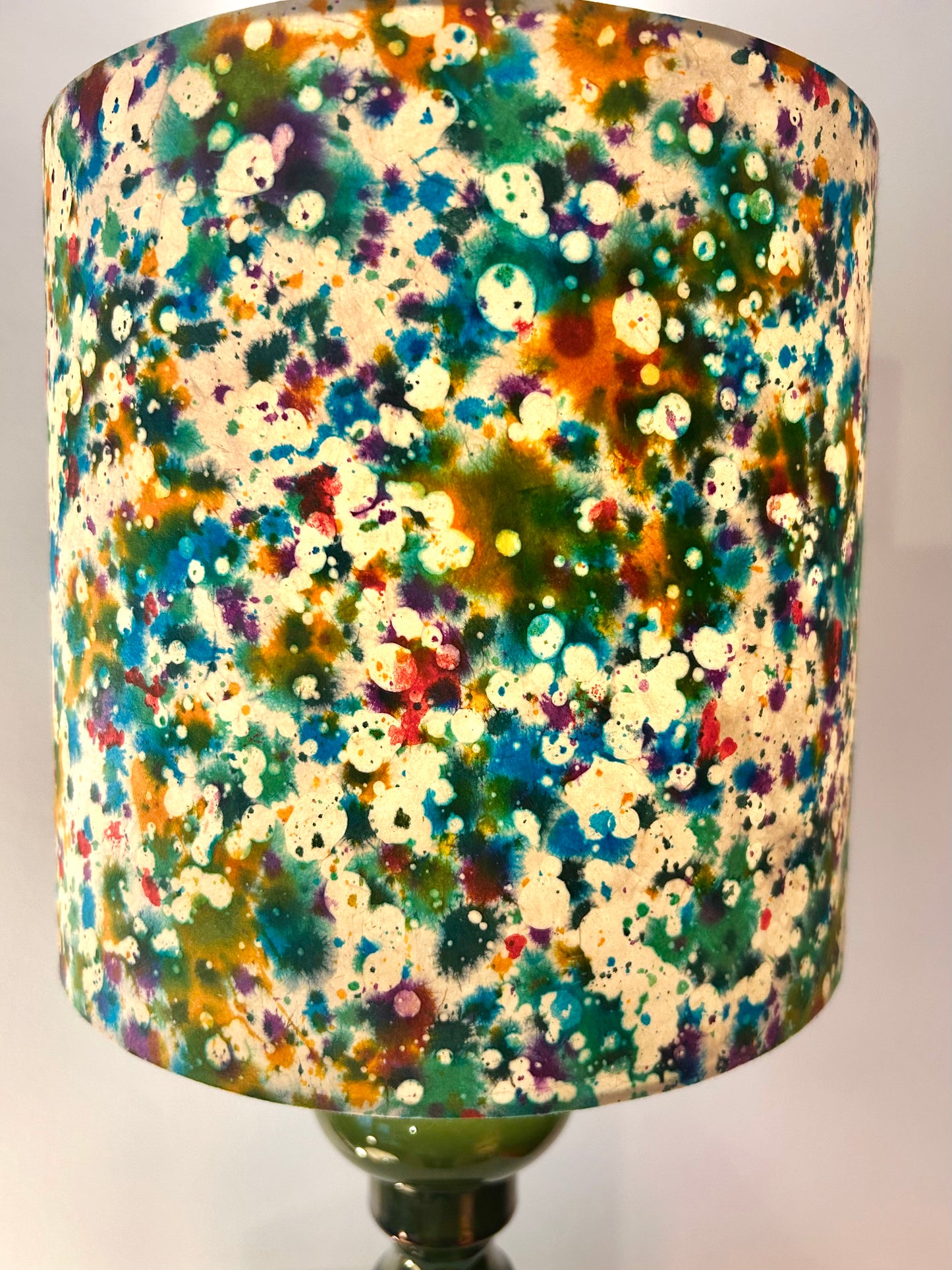 Hohe, schlanke Mid Century Tischlampe von Wächtersbach in schönstem Waldgrün