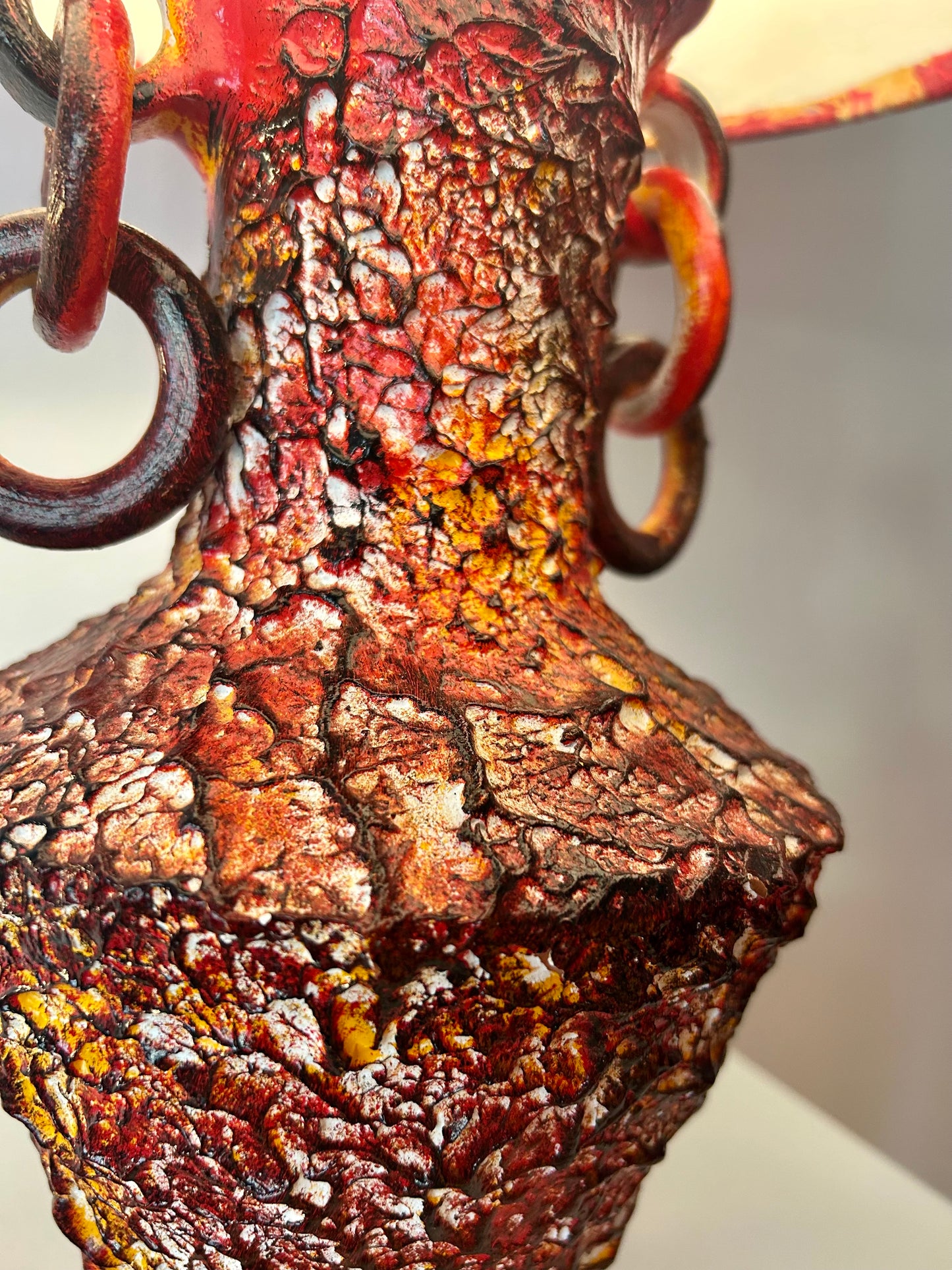 Brutalist Fat Lava Lamp with Dragon Shade