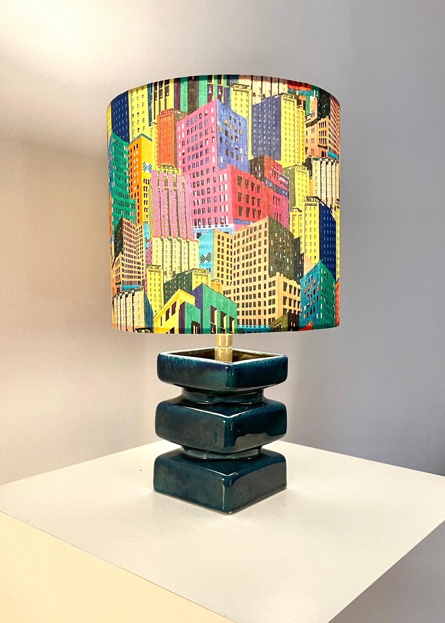 Upgecykelte Tischlampe aus Cari Zalloni Vase 60er Jahre