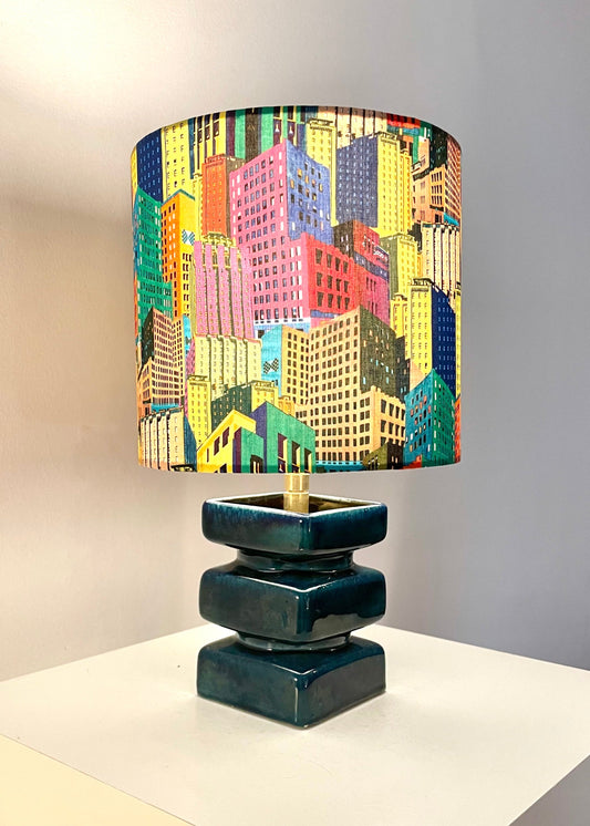 Upgecykelte Tischlampe aus Cari Zalloni Vase 60er Jahre