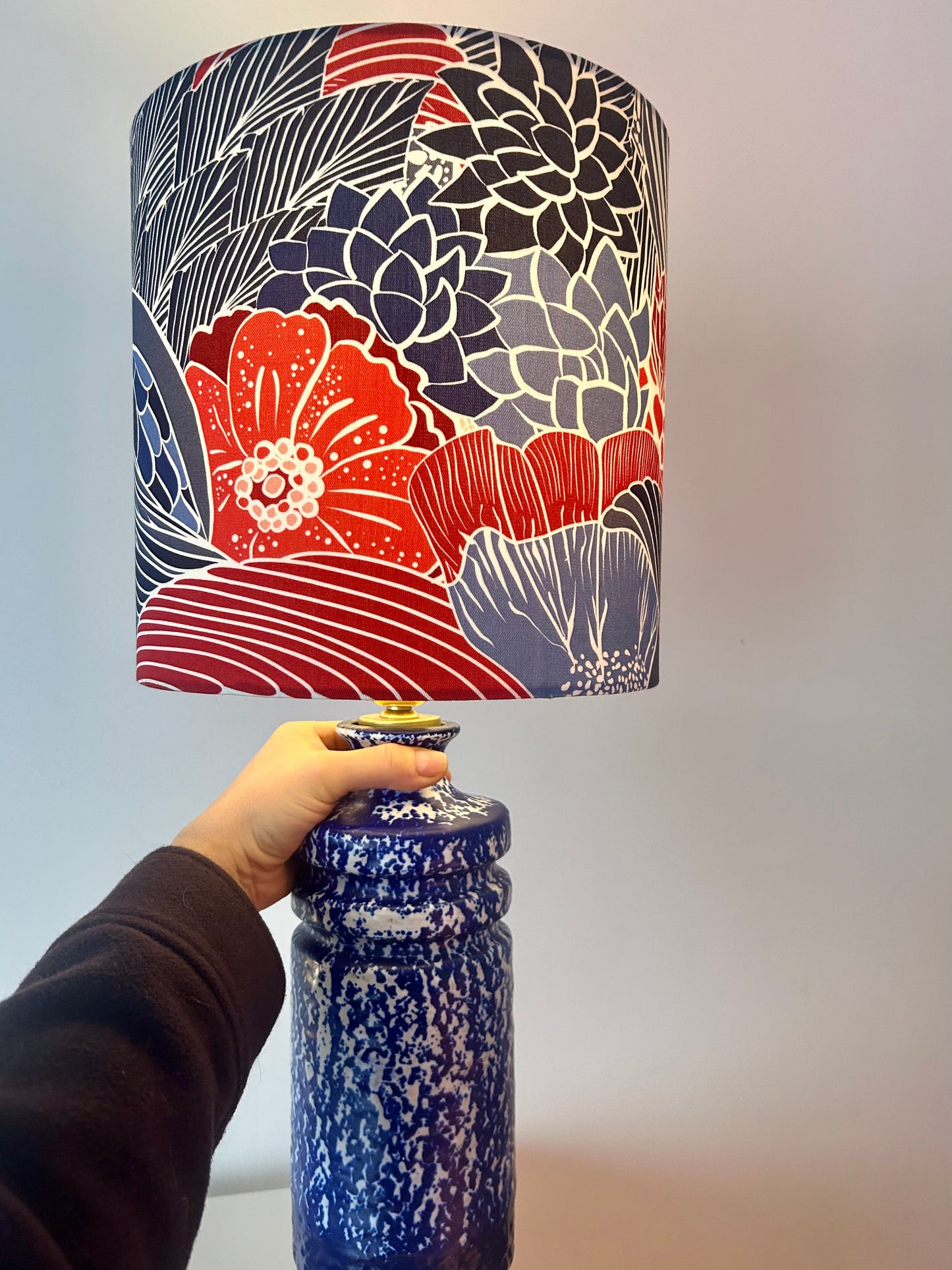 Vintage GDR vase as a table lamp