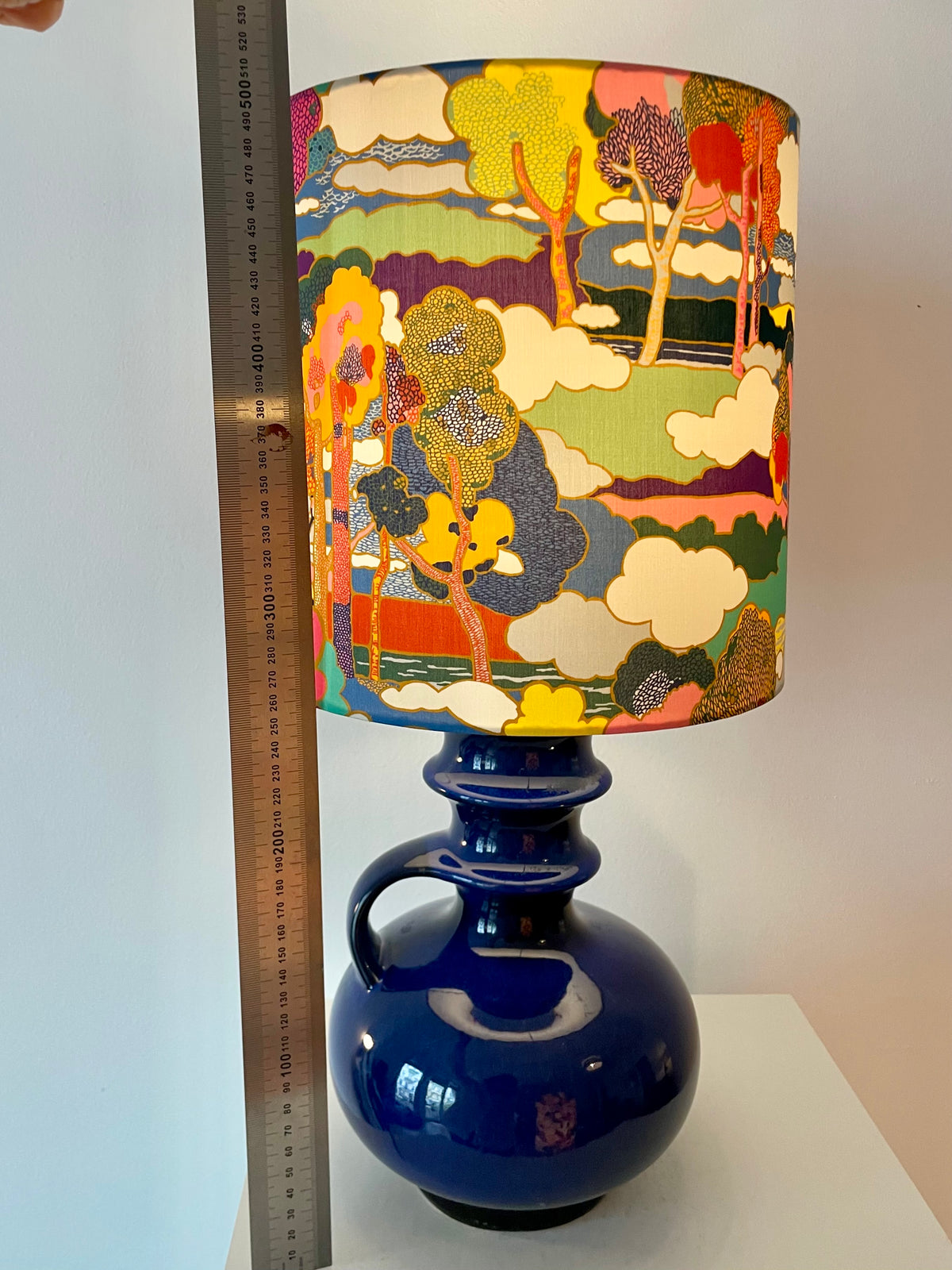 Tischlampe aus Mid Century Vase von Cari Zalloni für Steuler - Liberty London Stoff
