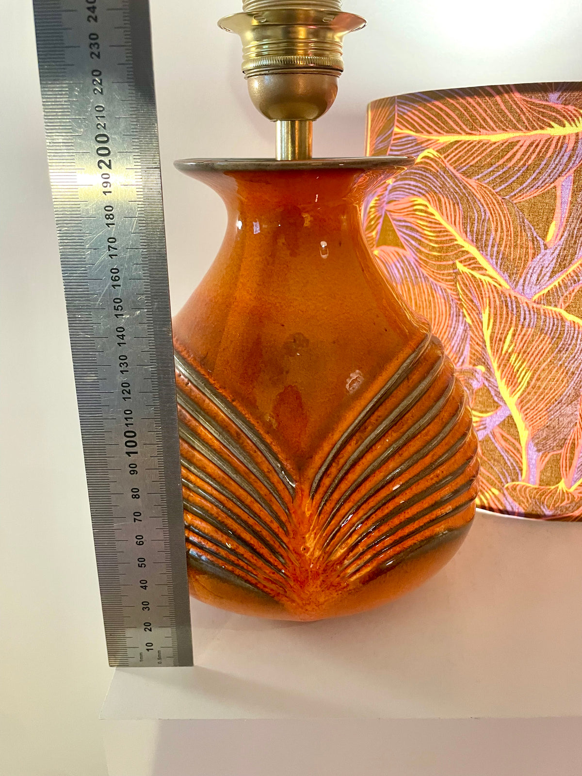 Upgecykelte Vasenlampe aus Cari Zalloni Vase von Fohr - West German Pottery