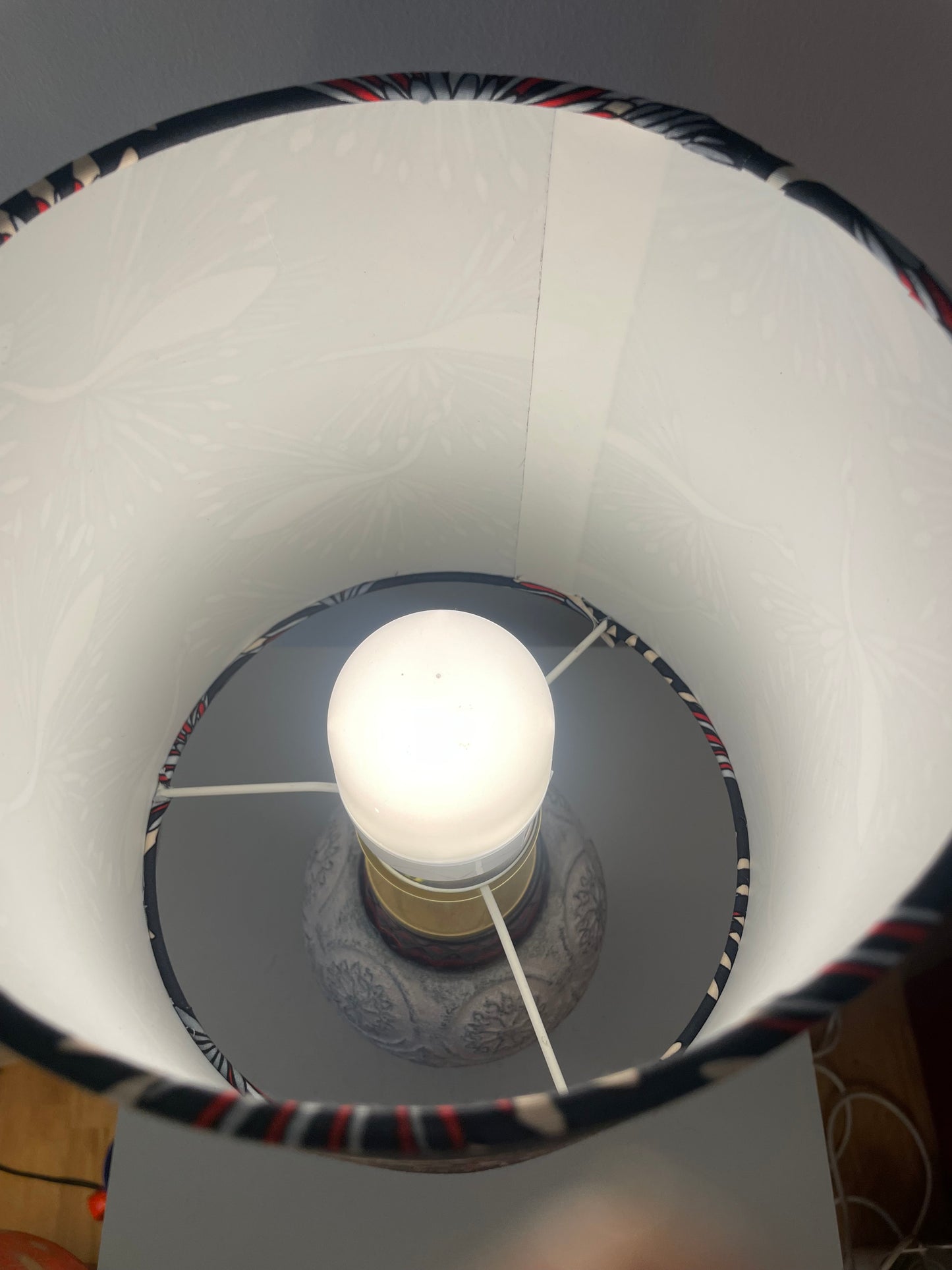 Kabellose Tischlampe 60er Jahre aus Bay Keramik Vase - Design Bodo Mans