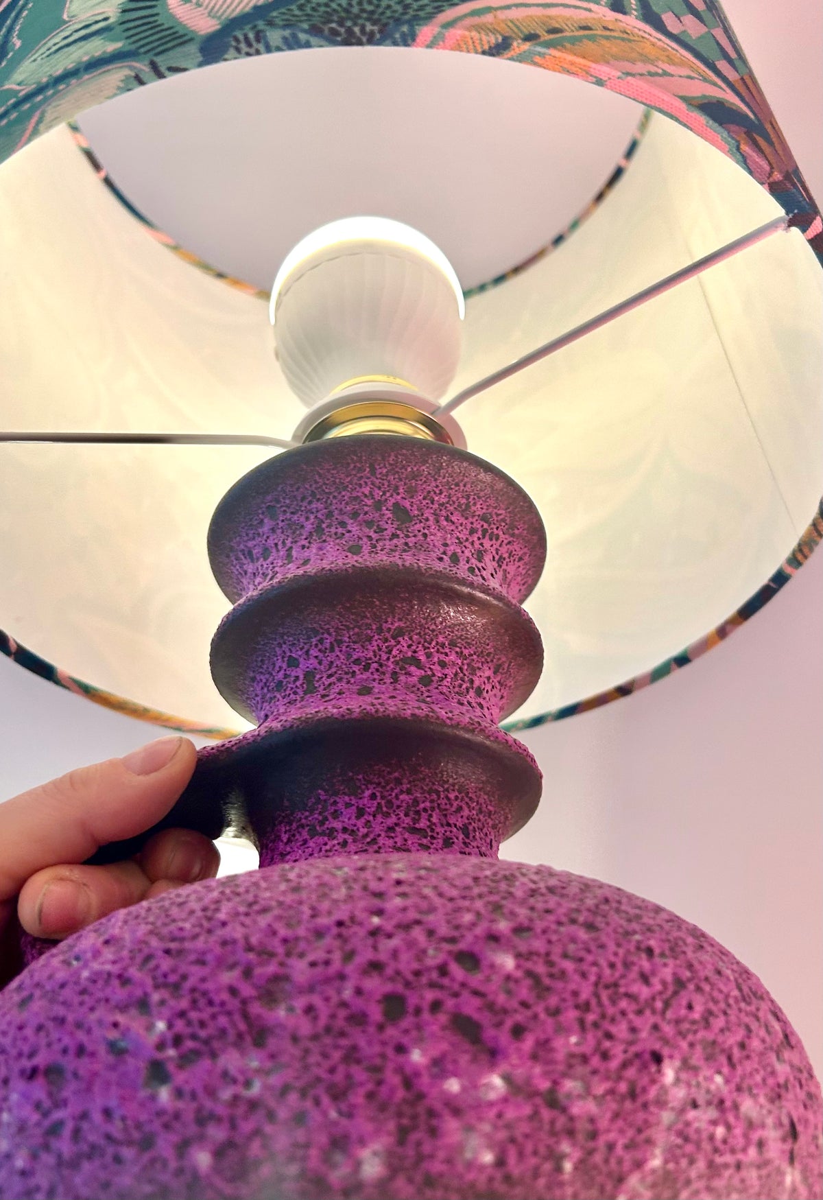 Seltene Tischlampe aus Vase von Cari Zalloni für Steuler Keramik