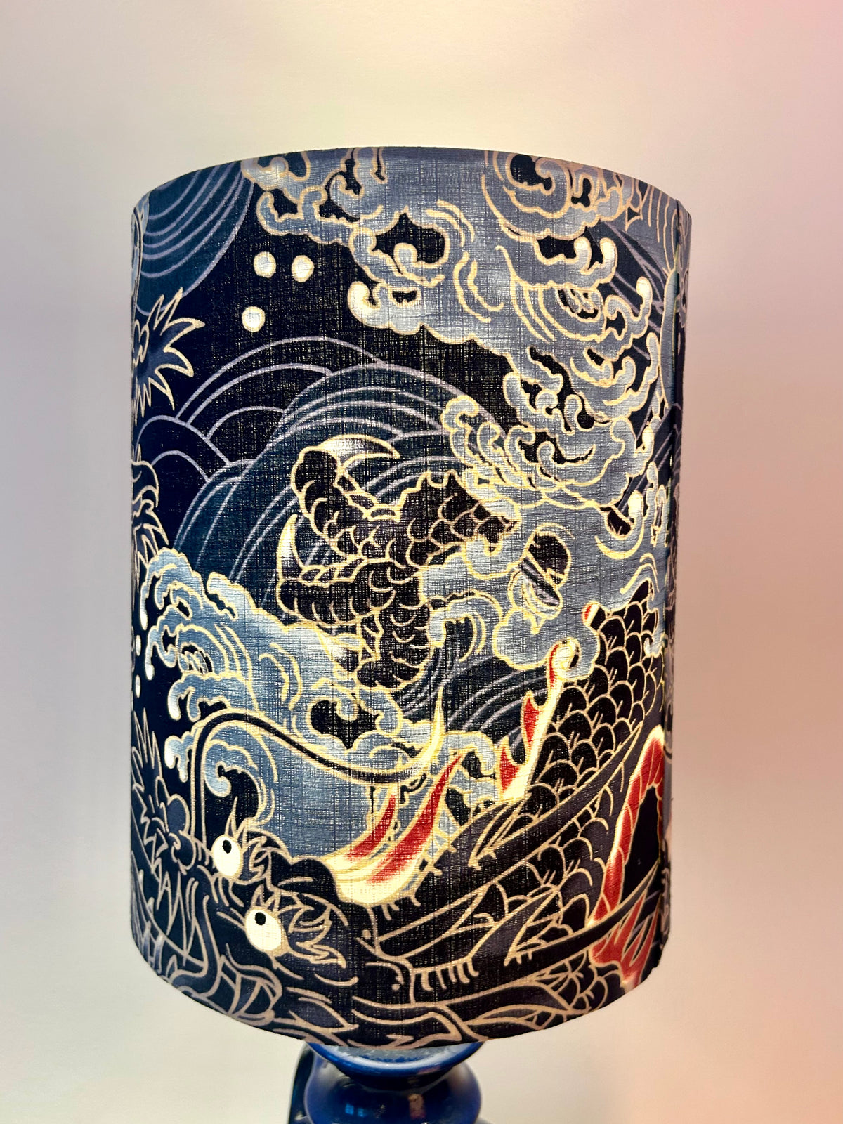 Seltene Tischlampe aus blauer Cari Zalloni Vase für Steuler