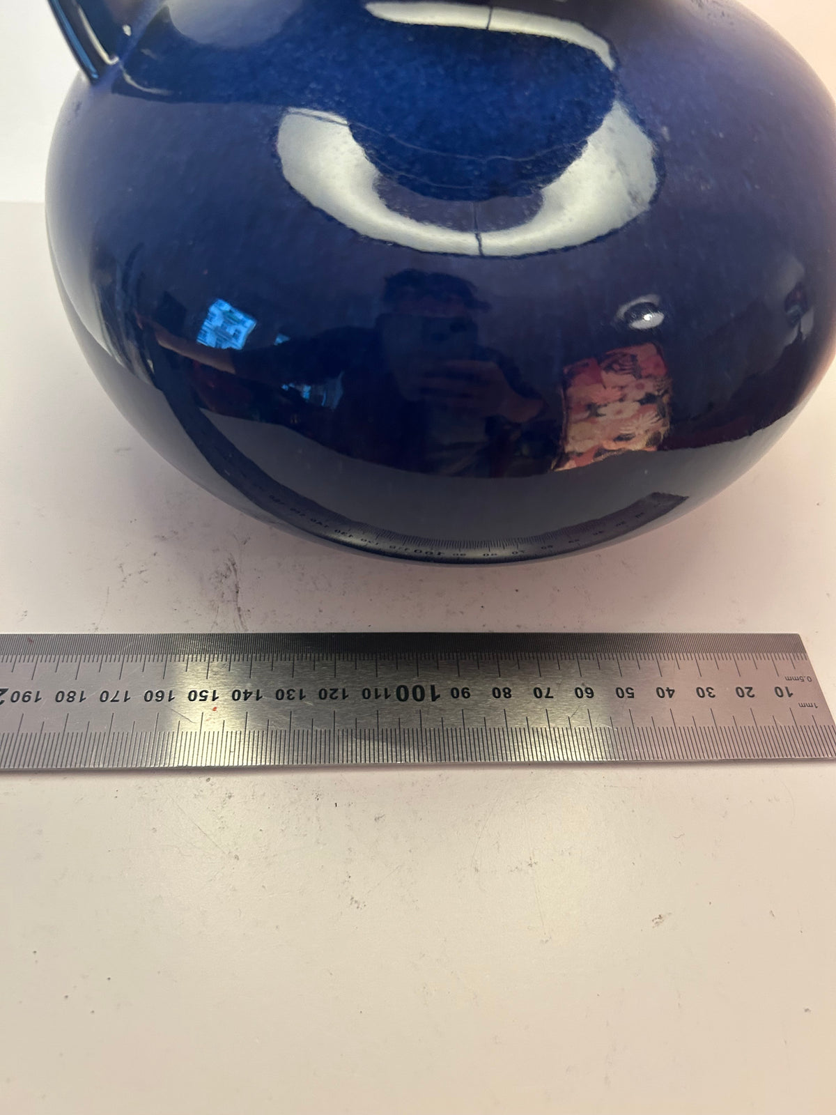 Seltene Tischlampe aus blauer Cari Zalloni Vase für Steuler