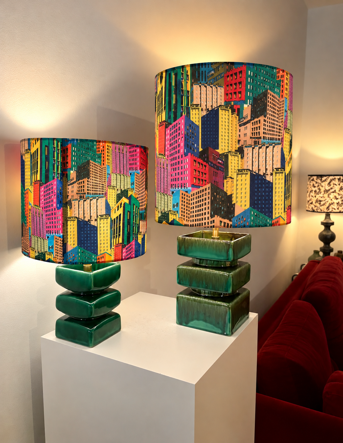 Cityscape Collection – Mittelgroße Steuler Vasenlampe von Cari Zalloni  - 46 cm